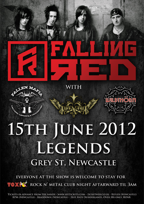 Falling Red - Legends, Newcastle